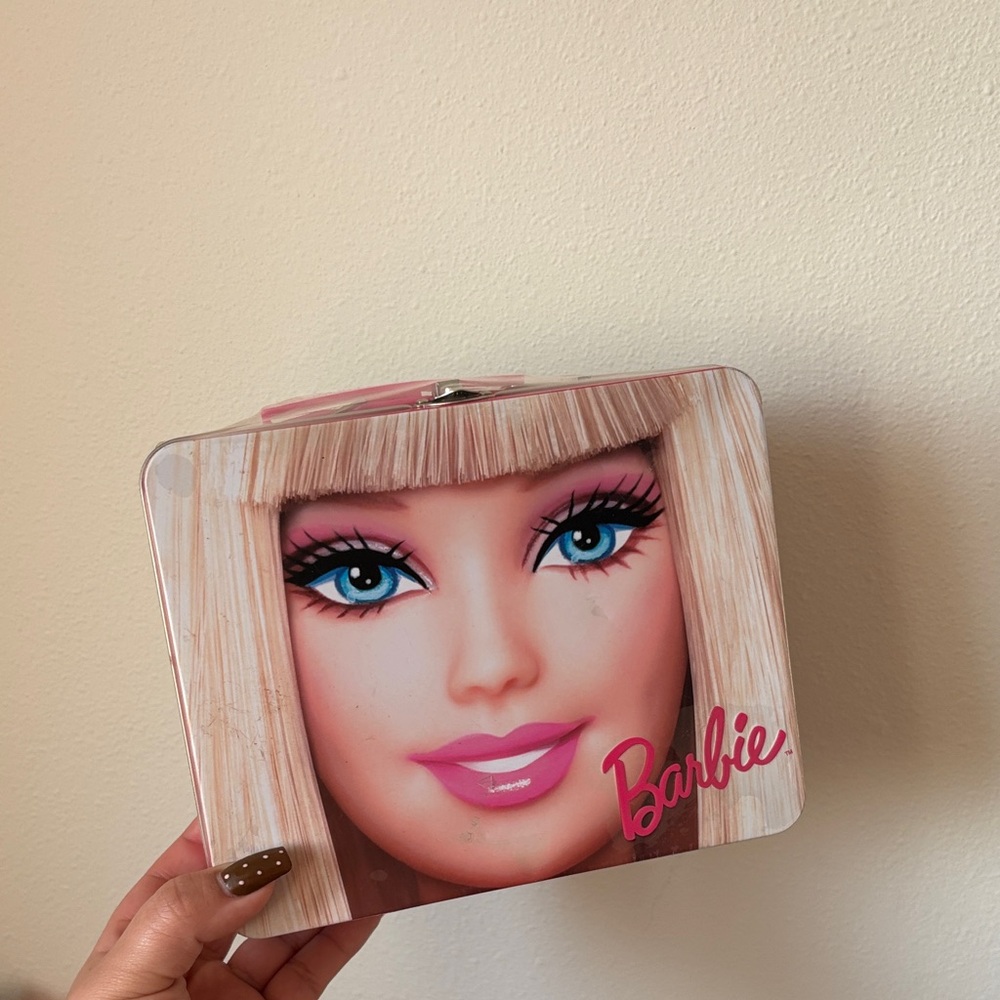 Barbie Makeup Case with Blonde and Pink Design